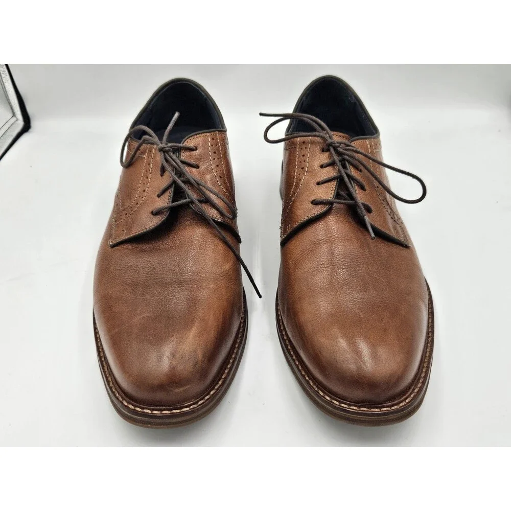Johnston & Murphy XC Flex Raleigh Plain Toe Oxford Shoes Brown Men's Size 11